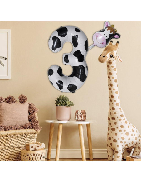 Globo de Número 101,6 cm Vaca Mylar MAILITOTO Fiesta Cumpleaños
