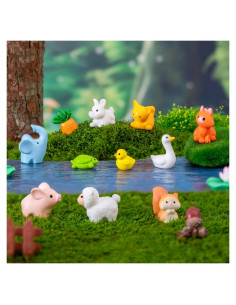 Figuras de Animales Miniatura LOKIPA 30 Piezas Resina 20cm