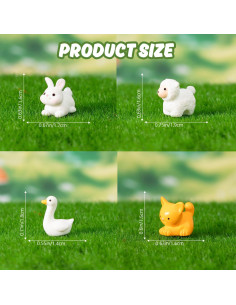 Figuras de Animales Miniatura LOKIPA 30 Piezas Resina 20cm 2