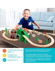 Juego de Trenes Maxim 50 Piezas para Niños 3-12 Años 2