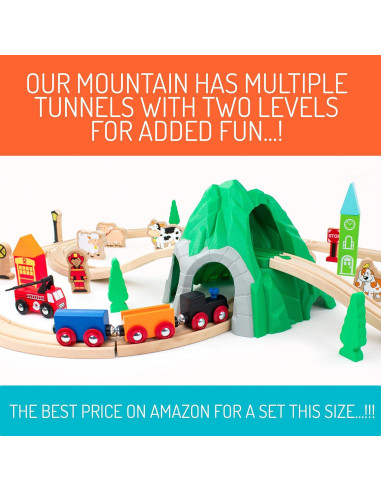 Juego de Trenes Maxim 50 Piezas para Niños 3-12 Años