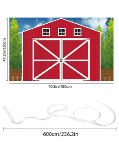Fondo de Puerta de Granero Ulikitty 1.8x1.1m para Fiesta 2
