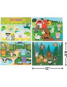 Pegatinas de Sombras de Animales Fun Express - 12 Piezas 2