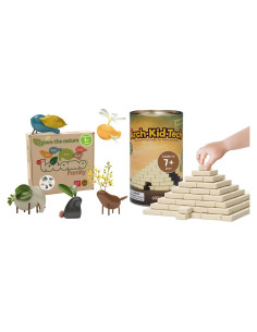 Set Educativo de Construcción Taksa Toys 122 Piezas + 5 Animales