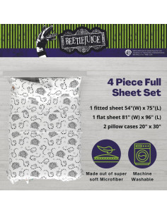 Juego de Sábanas Beetlejuice Franco Microfibra Completo 2