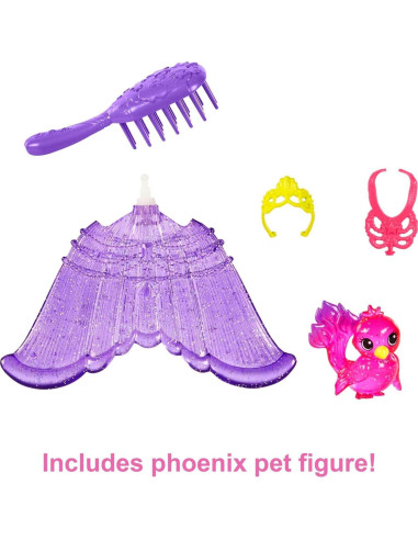Muñeca Barbie Sirena Poder Brooklyn con Mascota Fénix y Accesorios