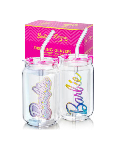 Tazas de Vidrio Dragon Glassware x Barbie - Set de 2 - 473 ml