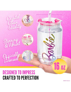 Tazas de Vidrio Dragon Glassware x Barbie - Set de 2 - 473 ml 2