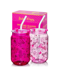 Tazas de Vidrio Dragon Glassware x Barbie - Set de 2 - 473 ml