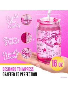 Tazas de Vidrio Dragon Glassware x Barbie - Set de 2 - 473 ml 2