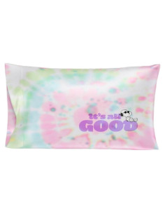 Funda Almohada Satén Snoopy Tie Dye 50x76 cm