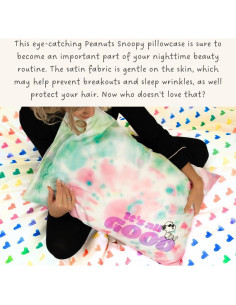 Funda Almohada Satén Snoopy Tie Dye 50x76 cm 2