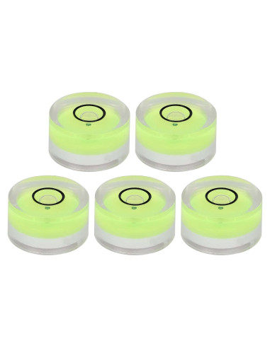 Mini Nivel de Burbuja 5 Piezas AYNEFY 15mm ABS Transparente