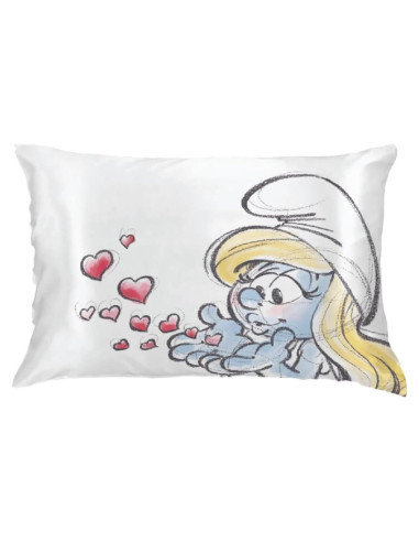 Funda de Almohada Satén La Smurfs Smurfette 50x76 cm