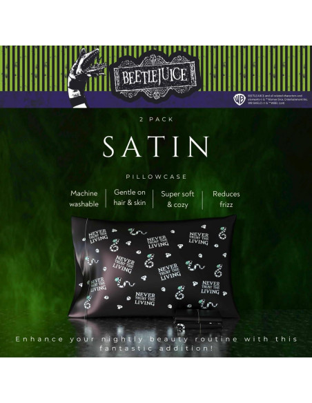 Funda de Almohada Satén Beetlejuice 50x76 cm Franco
