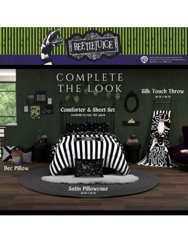 Funda de Almohada Satén Beetlejuice 50x76 cm Franco