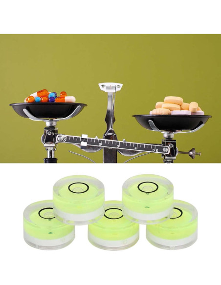 Mini Nivel de Burbuja 5 Piezas AYNEFY 15mm ABS Transparente