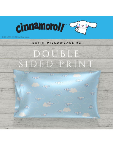 Funda de Almohada Satén Cinnamoroll Estándar 50x76 cm 2 Pzas