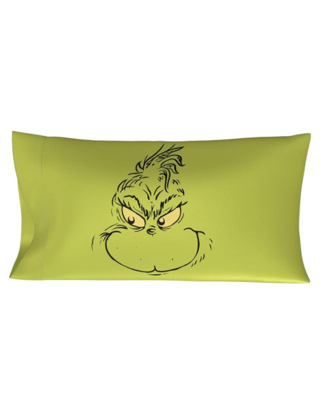 Funda de Almohada King Grinch Franco 100% Satén Verde Funda de Almohada King Grinch Franco 100% Satén Verde