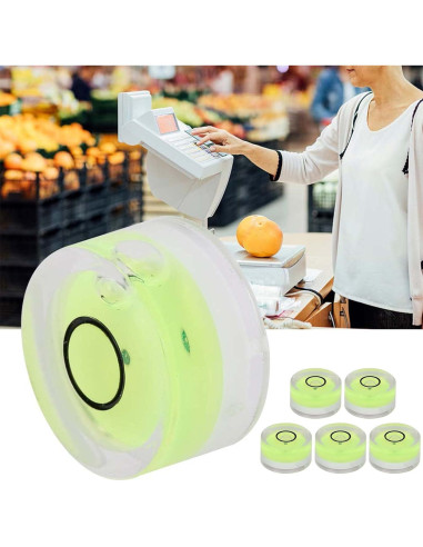 Mini Nivel de Burbuja 5 Piezas AYNEFY 15mm ABS Transparente