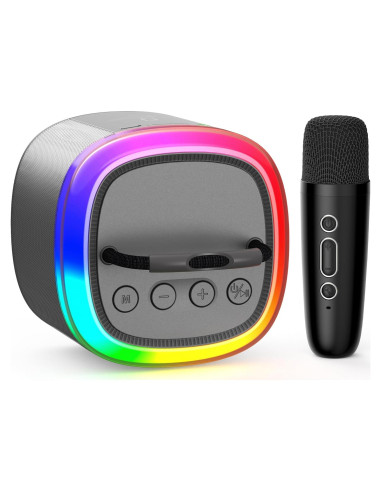 Mini Máquina de Karaoke HWWR D17G Bluetooth para Niños