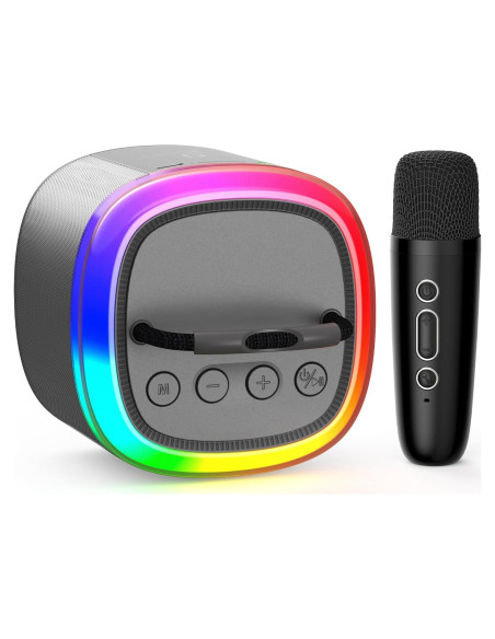 Mini Máquina de Karaoke HWWR D17G Bluetooth para Niños