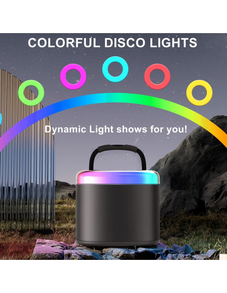 Mini Máquina de Karaoke HWWR D17G Bluetooth para Niños