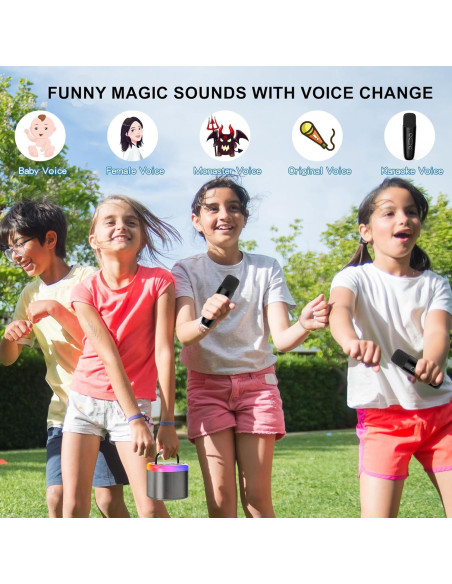Mini Máquina de Karaoke HWWR D17G Bluetooth para Niños