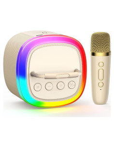 Máquina de Karaoke HWWR D17 para Niños con Bluetooth y Luces