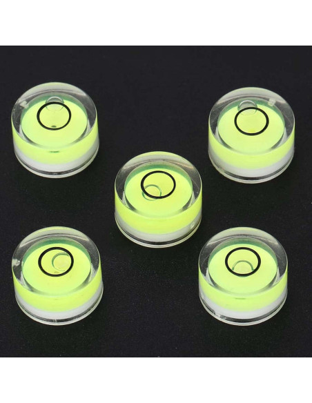 Mini Nivel de Burbuja 5 Piezas AYNEFY 15mm ABS Transparente