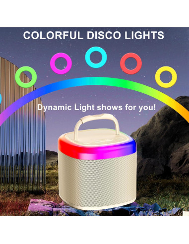 Máquina de Karaoke HWWR D17 para Niños con Bluetooth y Luces