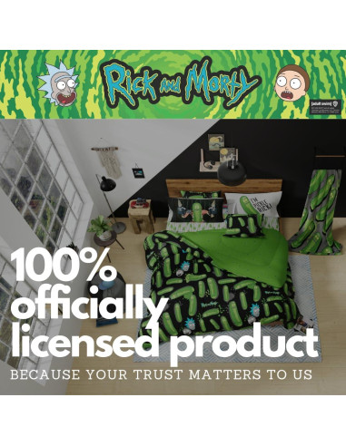 Juego de Cama 7 Piezas Franco Rick & Morty Reina