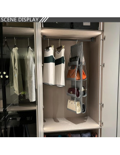 Organizador de Bolsos Colgante Zebricolo 2 Paquetes Gris 2