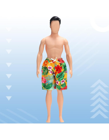 Bencailor 6 Pcs Ropa de Muñeca Pantalones Cortos Playa