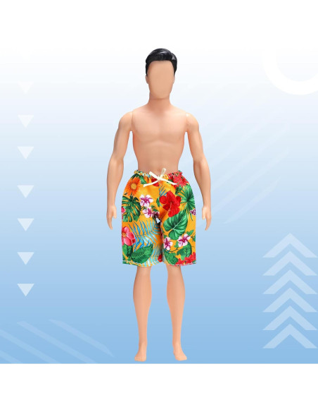 Bencailor 6 Pcs Ropa de Muñeca Pantalones Cortos Playa
