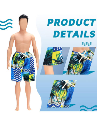 Bencailor 6 Pcs Ropa de Muñeca Pantalones Cortos Playa