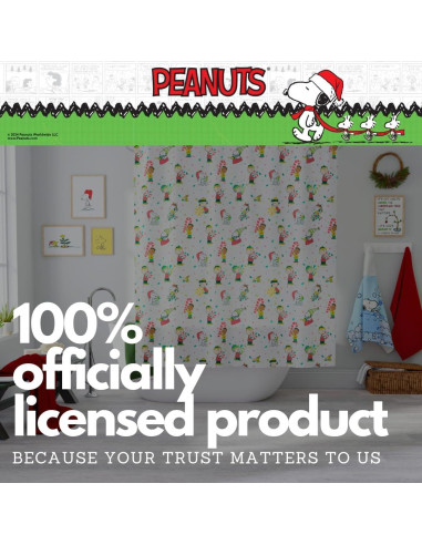 Cortina de Ducha Peanuts Franco 182x182 cm Navidad
