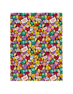 Manta Franco Adventure Time 116x152 cm Suave y Colorida