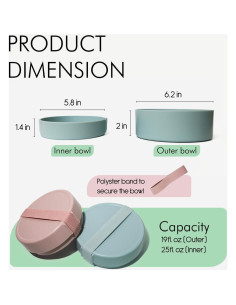 Tazones de viaje para perros Barkin' Trails 2 en 1 BPA Free 2