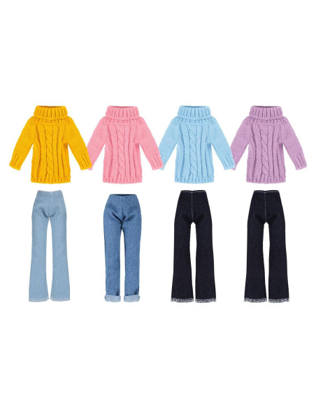 Conjunto Ropa para Muñecas Bencailor 8 Piezas Algodón