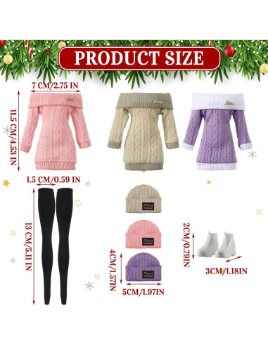 Set de Ropa para Muñeca Geyoga 12 Piezas 30 cm