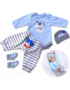 Ropa para muñecos Reborn scnbom 17-24 pulgadas 4 piezas 2