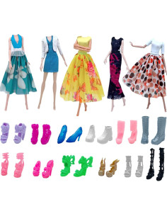 Ropa de Muñeca Apatsuki 5 Conjuntos + 12 Zapatos Aleatorios 2