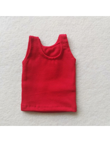 Ropa para muñecos SSbeauty M Chaleco Rojo y Amarillo 1/6