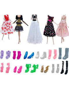 Ropa de Muñeca Apatsuki 5 Conjuntos + 12 Zapatos Aleatorios 2