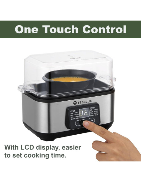 Cocedor de Huevos Eléctrico Tesslux TXEC-2409, 6 Huevos
