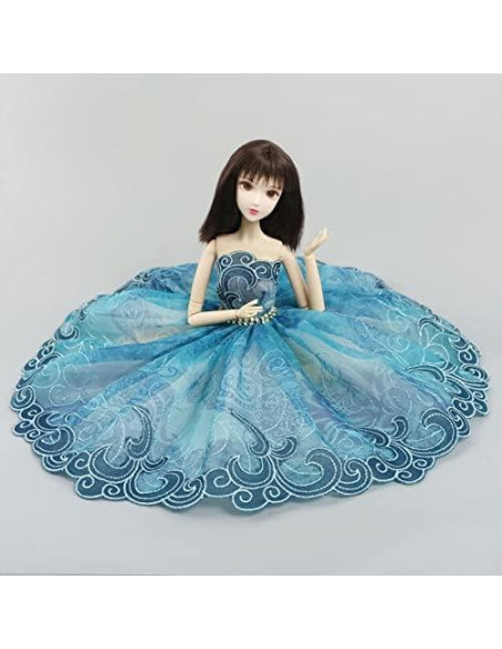 Vestido de Ballet para Muñeca 11.5" HWKJ Tutu Azul