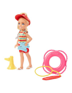 Muñeca Chelsea Puede Ser Salvavidas Mattel con 6 Accesorios