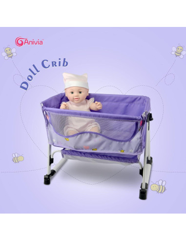 Cama de Muñeca ANIVIA DP601 2 en 1 Cuna y Columpio