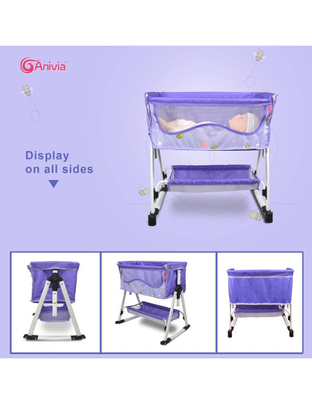 Cama de Muñeca ANIVIA DP601 2 en 1 Cuna y Columpio